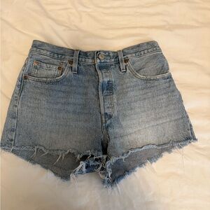 Levi's Blue Jean Shorts High-Waisted Cut-Off